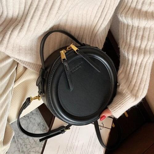 Crossbody Bag For Women Luxury Handbags Women Bags Designer Leather Round Small Shoulder Bag Female Zip Purse