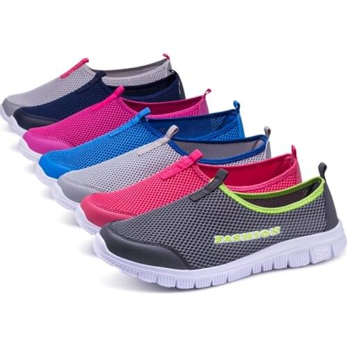 PUPUDA Women Loafers Summer Mesh Casual Sneakers Men Comfortable Slip On Loafers Men Fashion Falt Walking Shoes