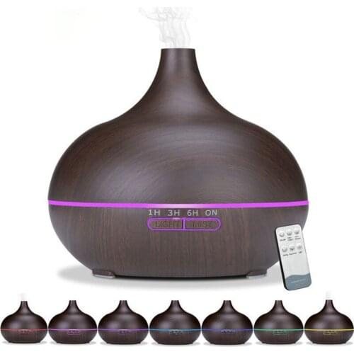 400 ml USB aroma oil diffuser wood electric humidifier ultrasonic air humidifier aromatherapy LED light mist maker for home