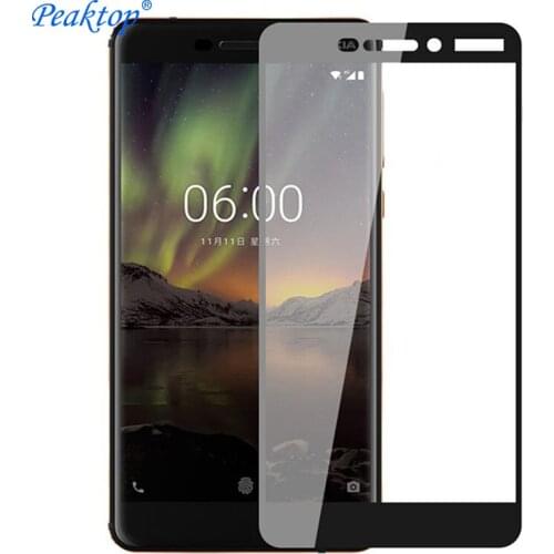 2pcs Tempered Glass For Nokia 6.1 Screen Protector for Nokia 6.1 (2018) Full Cover for Nokia 6.1 TA-1043 3D Curved Edge Film