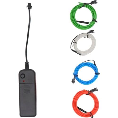 1m/3m/5M 3V Flexible Neon Light Glow EL Wire Rope tape Cable Strip LED Neon Lights Shoes Clothing Car waterproof led strip light