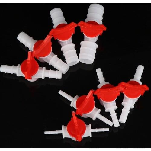 1pc 4mm 6mm 8mm 10mm 12mm 16mm 20mm Hose Barb Two Way Plastic Ball Valve Aquarium Garden Micro Irrigation Connector