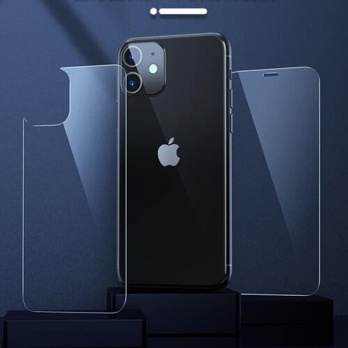 100pcs Front+Back Tempered Glass Screen Film For iPhone 12 Pro Max 5G Screen Protector Cover For iPhone 11 Pro Max 12 Mini