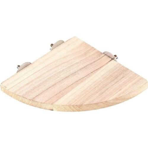 17cmx17cm Wooden Parrot Bird Cage Perches Round Coin Stand Platform Budgie Toys Bird Stand for Parakeets