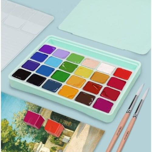 18/24 Colors Gouache Paint Set with Palette 30ml Watercolor Painting for Artists Students Non-Toxic