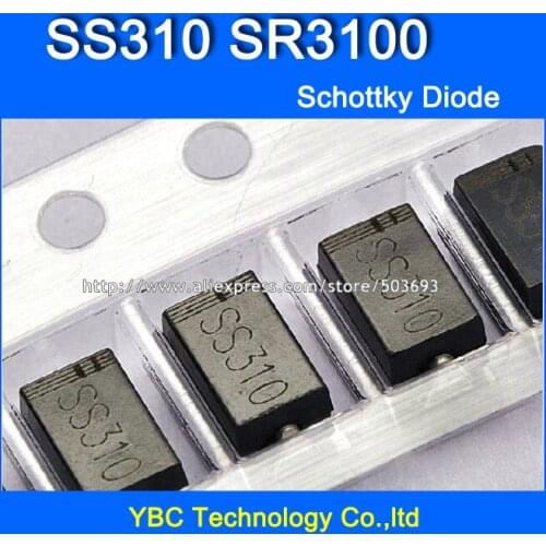 200pcs/lot SS310 SR3100 3A/100V Schottky Diode