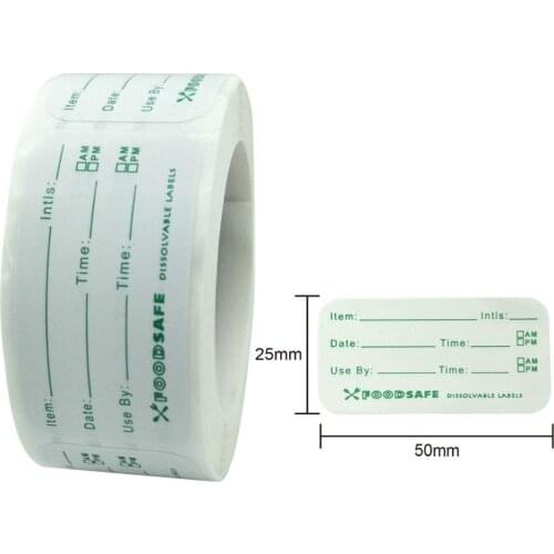 250pcs Foodsafe Dissolvable Label Stickers Food Preservation Date Label Home Kitchen Daily Used Seal Tag DIY Sticker