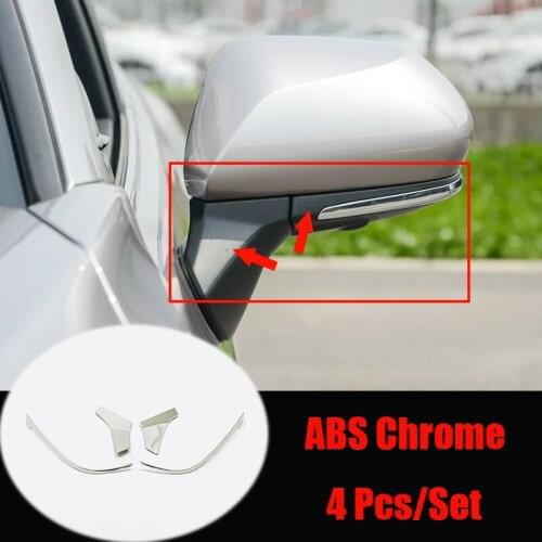 ABS Chrome For Toyota Avalon Accessories 2018 2019 2020 Car Rearview Mirror Decoration Strip Cover Trim Car Styling Sticker 4pcs