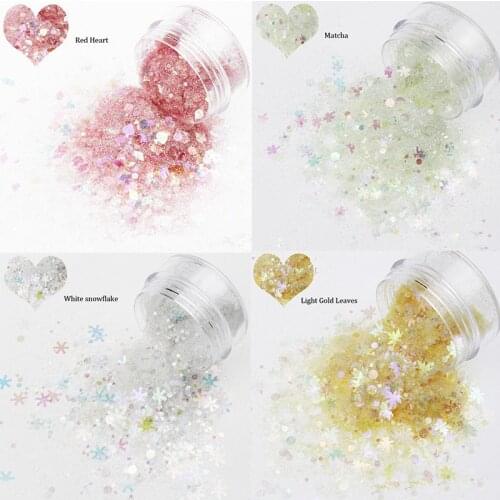 50g Nail Art Flakes Glitter-(Clear Bag ) Mixed-Size(Flake&Powder),Mix-Color,Mix-Shape Flakes Sequin Nail Tip Art Decoratio Flake