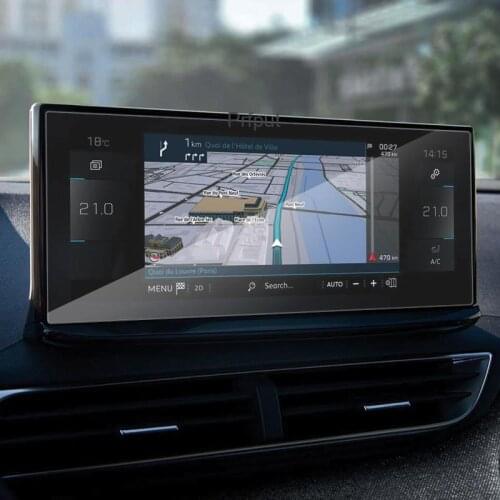 Car Styling GPS Navigation Screen Tempered Glass Protective Film Sticker for Peugeot 5008 2021 Display Film Accessories