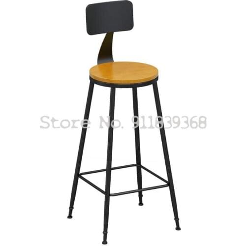 Bar Milk Tea Shop Bar Chair High Stool Modern Simple Household High Bar Chair Bar Stool With Back High Chair High Stool