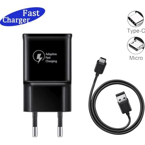 Fast Charger For Samsung S21 Ultra S20 Travel Adapter Fast Charge Micro Cable Type C Cable For Samsung S10 Plus Samsung Charger
