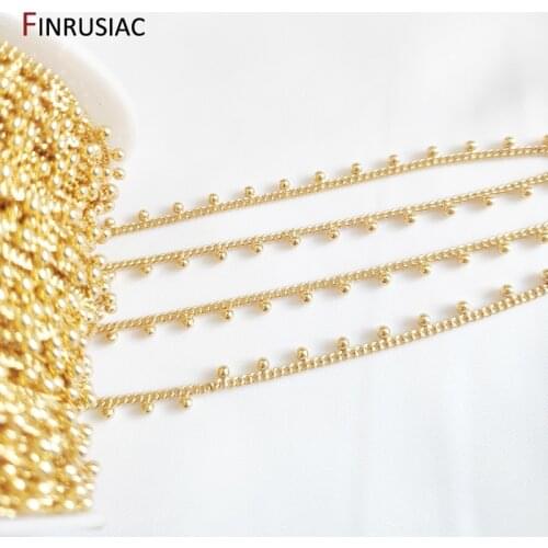 3 New Design 14K Gold-Plated Chain Spool High-Quality Chains DIY Jewelry Making Accessories