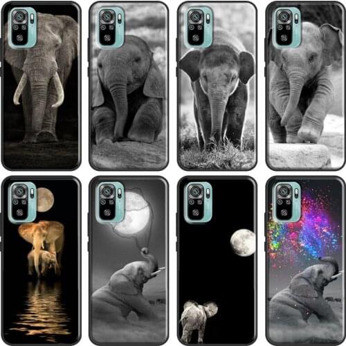 Baby Elephant Moon Cover For Redmi 9 9A 9C 9T 7A 8A For Xiaomi Redmi Note 8 Pro 9S 8T Note 7 9 10 Pro Case