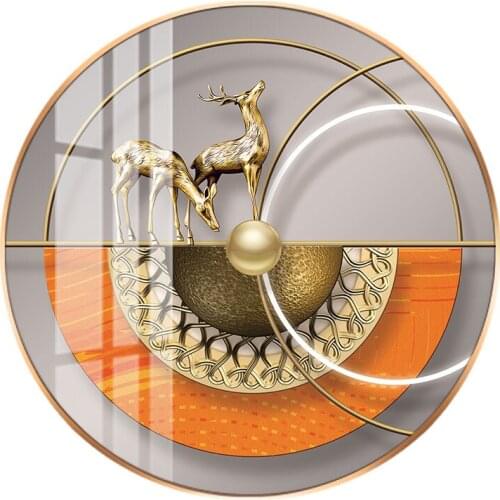 GY Jingbei Household Entrance Painting round Abstract Deer Nordic Minimalist Living Room Mural Corridor Painting