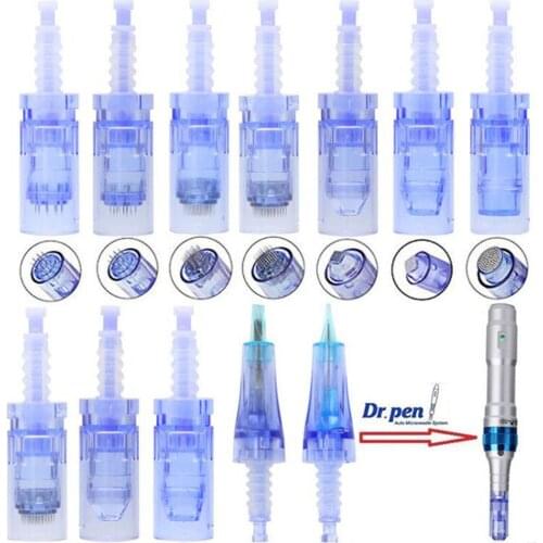 FDA 50 PCS Dr.pen Ultima A6 Needle Cartridge Bayonet Slot Nano 9 12 36 42 pin Microneedling Electric Derma Pen Cartridges