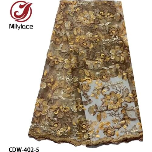 Ebroidery Lace Fabric french Lace Fabric for Dress High Quality Embroidery Net Materials 5 Yards CDW-402
