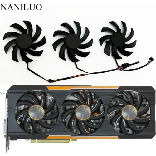85MM 4PIN R9 290X/390/390X GPU VGA Cooler Fan for Sapphire R9-290X R9 390 8G NITRO R9 390X 8G D5 Tri-X Video card Replacement