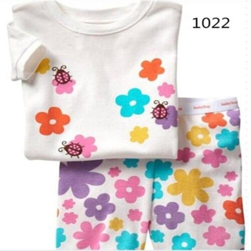 Hot Sale Children Cartoon Flowers Pajamas Girls Cute Animals Pyjamas Kids Pijama Infantil Baby Home Wear Sleepwear Clothes