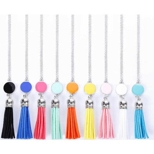 Fashion womens popular Oil Drop Pendant tassel pendant national style sweater Necklace