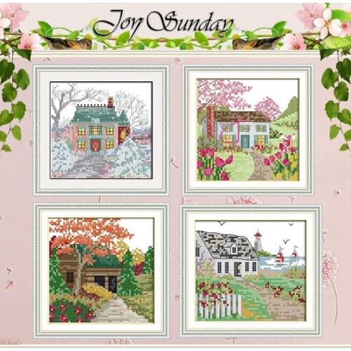 Cabin Patterns Counted Cross Stitch 11CT 14CT Cross Stitch Set Wholesale DIY Chinese Cross-stitch Kit Embroidery Needlework