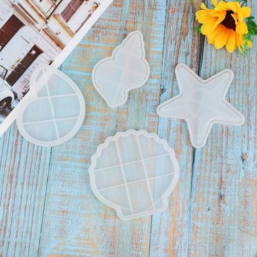 Shell Conch Tray Epoxy Resin Mold Serving Board Plate Silicone Mould DIY Crafts Home Decorations Casting Tools