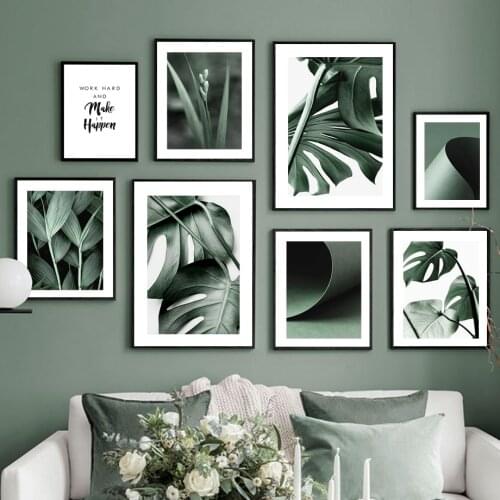 Monstera Banana Leaves Fresh Plant Nordic Posters And Prints Nature Art Canvas Painting Wall Pictures For Living Room Decor