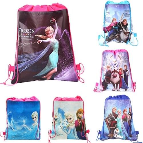 Frozen Cartoon Drawstring Bags Children Storage Girl Boy Birthday Gift Pocket kid Swimming package toy bag Drawstring Gifts Bag