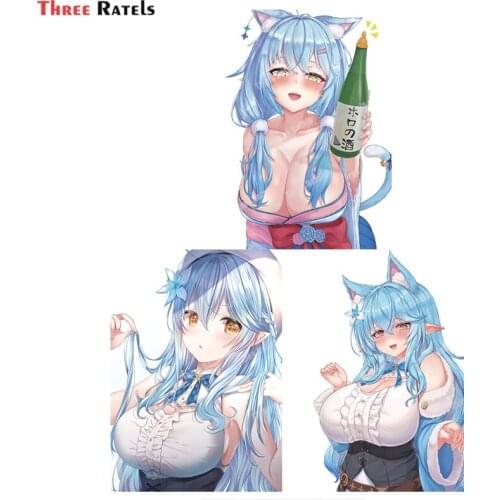 Three Ratels B464 Cute Anime Role Yukihana Lamy Hololive For Laptop Luggage Skateboard Decor Stickers And Decals