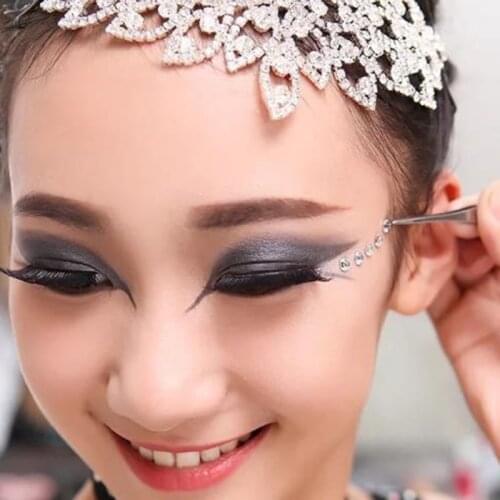 Face Fashion Tattoo Diamond Makeup Eyeliner Eyeshadow Face Sticker Jewel Eyes Makeup Crystal Eyes Sticker Glitter