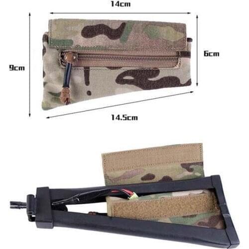 Outdoor Tactical AK Triangle Storage Bag Rear Support Battery Bag Multicam
