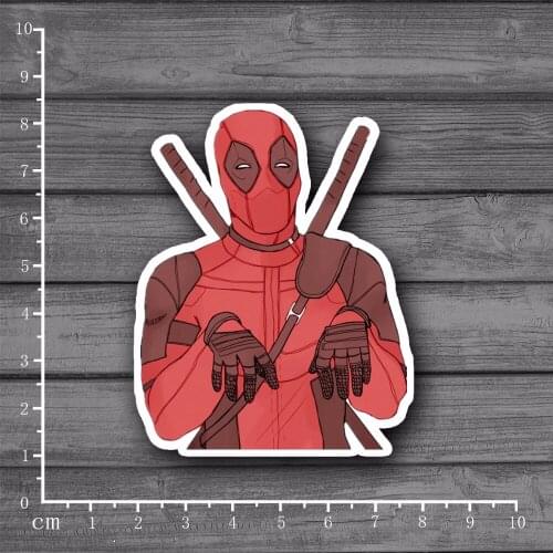 Deadpool Waterproof PVC On Laptop Notebook Skin Sticker Car Styling Home decor jdm Decal For kid Toy Stationery Stickers[single]