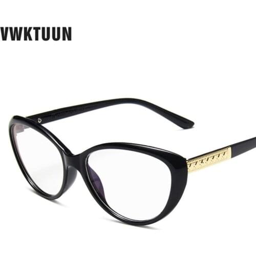 VWKTUUN Cat Eye Glasses Frame Candy Color Eye glasses Frames For Women Men Eyewear Myopia Frames Students Fake Glasses