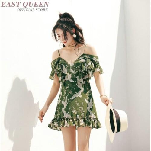 Japanese dress kimono modern Boho chic mexican hippie dress women ethnic style dress cold shoulder bohemian dress KK1986