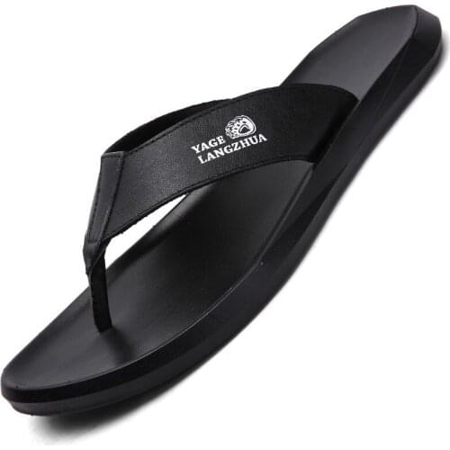 Zandalias erkek piel herren shoes beach fish genuine sandal ritable roman outdoor rasteira hombre slide de heren summer flip da