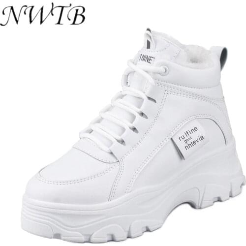 Womens casual sneakers; winter sneakers with plush fur; warm womens shoes; womens shoes with lacing womens shoes on Fashion