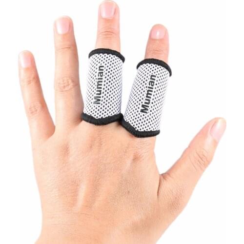 2PCS Compression Finger Sleeves Basketball Finger Protector Nylon Elastic Finger Guard Finger Support Band for Injury Arthritis