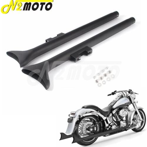 33" Motorcycle Steel Fishtail Extension Muffler Silencer For Harley Touring Street Electra Road Glide Road King Baggers 95-2016