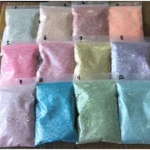500g Silver-Light Holographic Chunky Glitter Sequins 12Color PET Candyies Laser Nail Mixed Flakes Nailart Glitter Symphony FD151