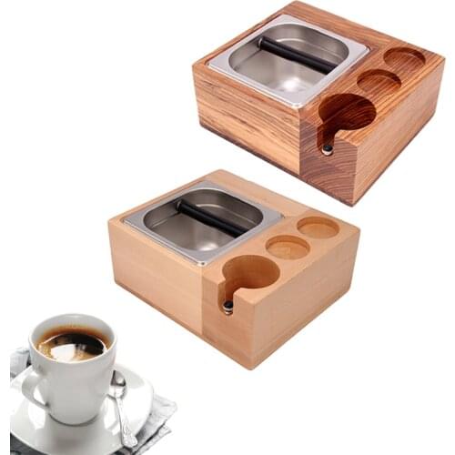 51/53/58MM Coffee Filter Tamper Holder Espresso Distributor Mat Tamper Stand Support Base Rack Walnut Cafe Barista Accessories