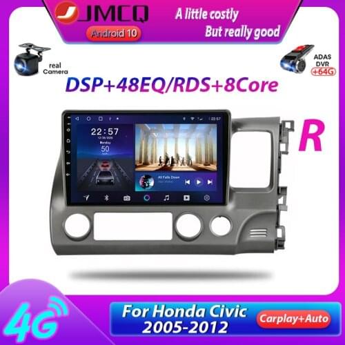 Jansit Android 10.0 Right Rudder Drive Car Radio For Honda Civic 2005-2012 Multimedia Video Player 2 din RDS stereo Head unit