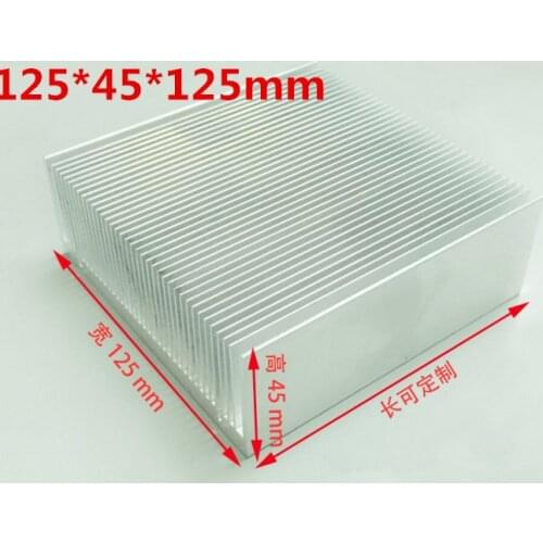 Free Ship High quality high power radiator/Dense tooth aluminous profile 125*45*125mm power supply/power amplifier heat sink
