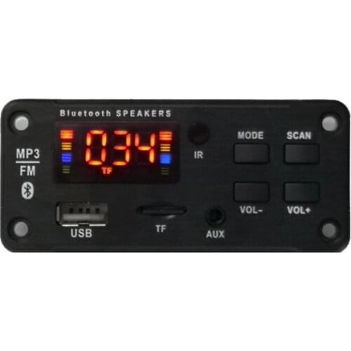 DC 5V 12V MP3 WMA Wireless Bluetooth 5.0 Decoder Board Car Audio Decoder Module USB FM TF Radio AUX input with Recording