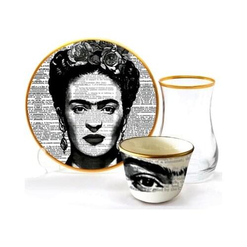 Drop Efe Tea & Arabian Coffee Cup Set 18 Pieces Frida