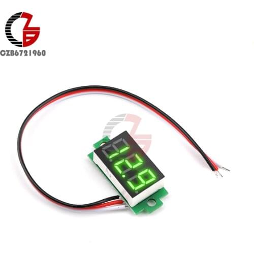 0.36" 12V Voltmeter DC 0-99.9V Digital Car Voltmeter Voltage Tester Indicator Auto Volt Meter Detector Voltage Meter Panel 3Wire