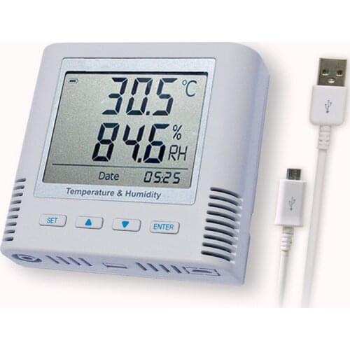 TH10R Temperature and Humidity Recorder USB Pharmacy Warehouse Cold Storage Laboratory File Room Temperature Hygrometer