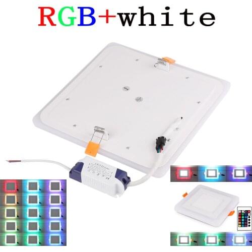 High Power Epistar 6W 9W 18W 24W RGB LED Panel Light With Remote Control Downlight Led ceiling down AC85-265V + Driver