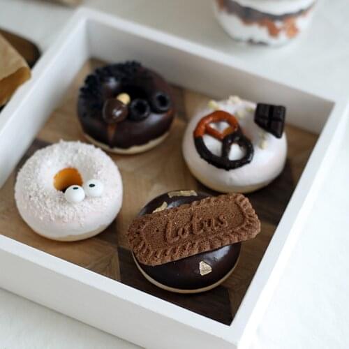 4Pcs/set Simulation Dessert Artificial Kitchen תחפושת גלידה Fake Donuts Model Decoration реквизит для фотосъемки Props Display