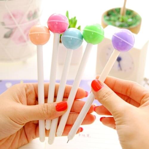 Korea Stationery Creative Cute Lollipop Gel Pen Needle Pen Black Pen Office Stationery