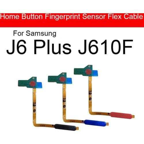 Home Button Flex Cable for Samsung Galaxy J6 Plus J610F Menu Key Return Recognition Sensor Flex Cable Replacement